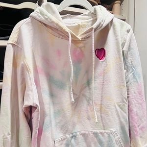 Roller Rabbit Tye-dye sweatshirt with heart patch size medium
